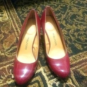 Maurices red leather heels